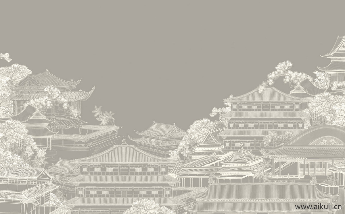 中式壁画GI素雅贴图