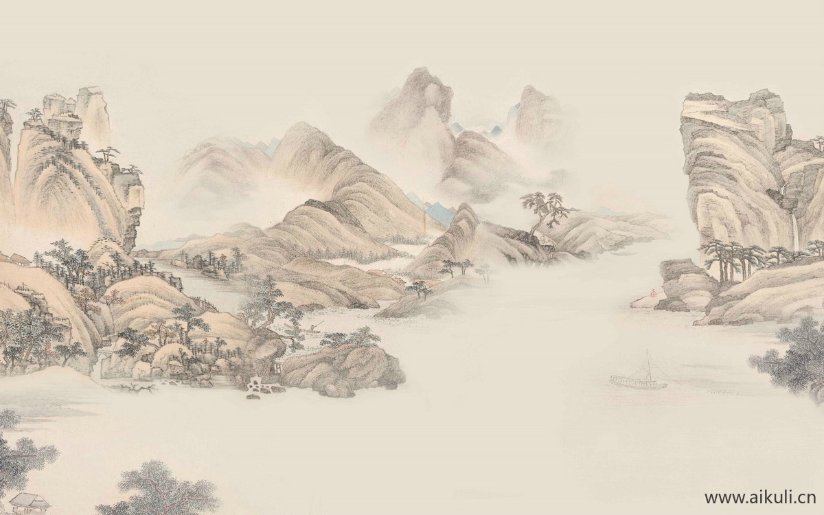 新中式B山水壁画