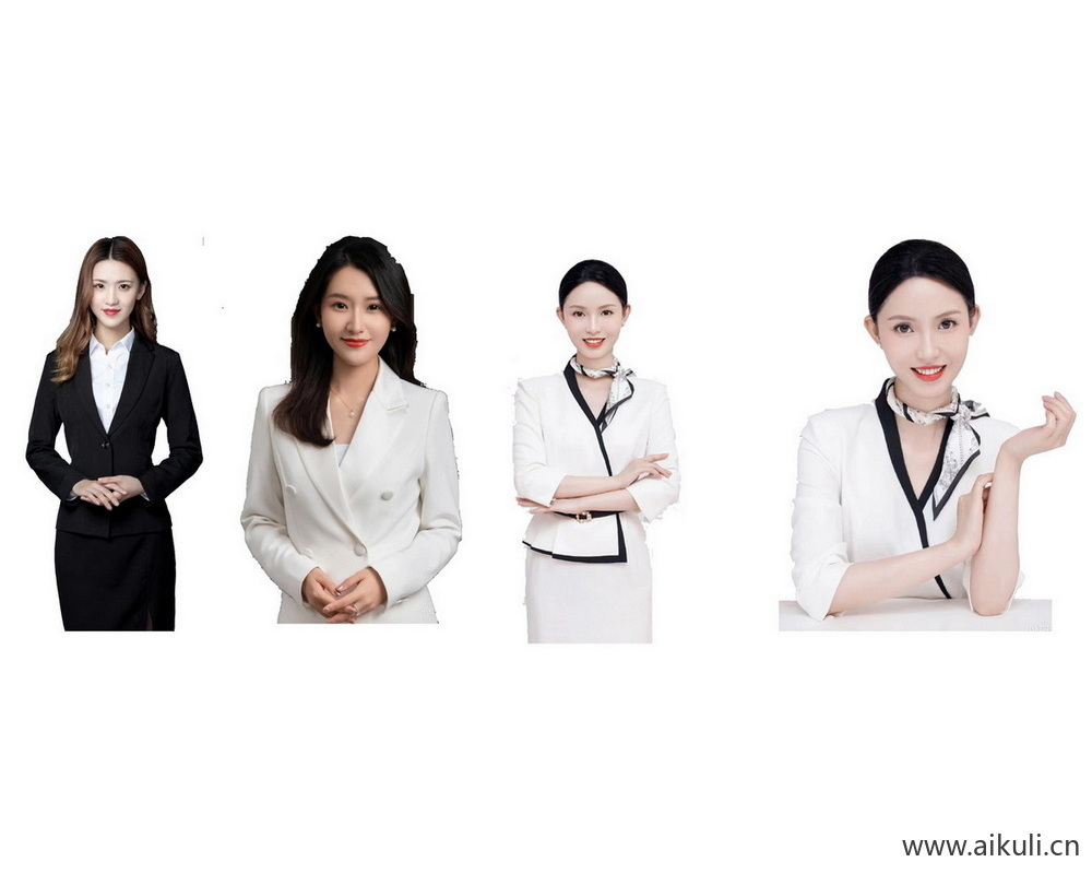 素材PSD前台礼仪接待人物