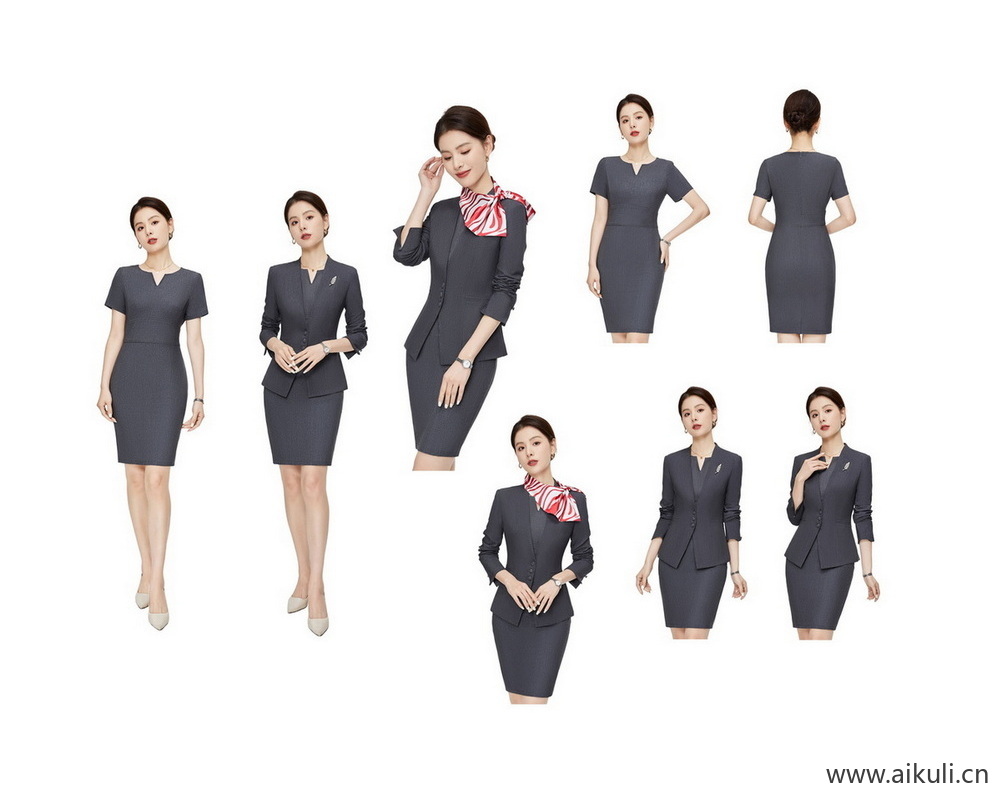 免抠前台美女接待员人物素材贴图