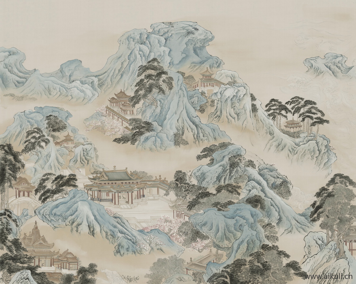 新中式EW水墨风 贴图 壁画