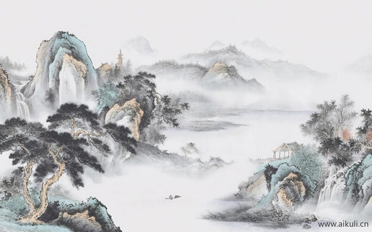 新中式F水墨风 贴图 壁画