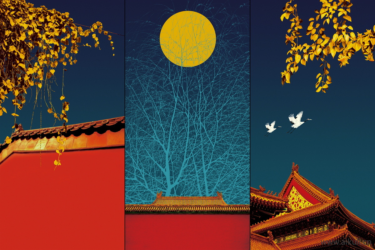 中式壁画ET素雅贴图