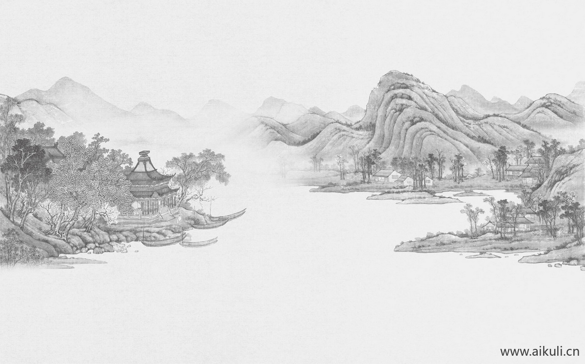 中式山水壁纸4贴图