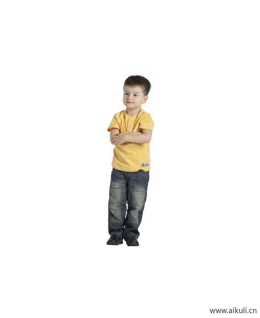黄衣服男孩A人物系列动作素材PNG
