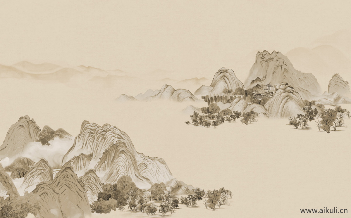 新中式BT水墨风 贴图 壁画