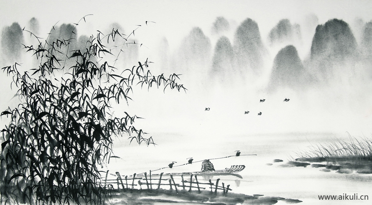 新中式G山水壁画