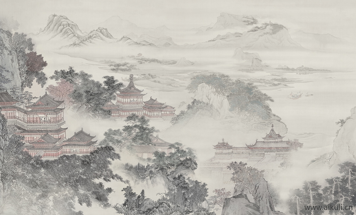 山水壁画 (1)