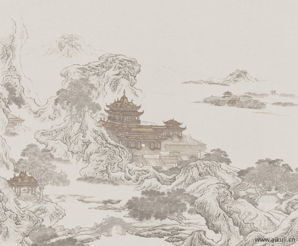 山水壁画 (2)
