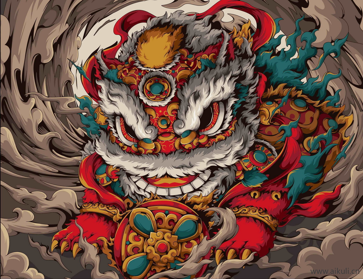 中式J国潮风贴图