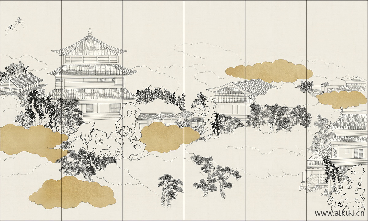 新中式EB水墨风 贴图 壁画