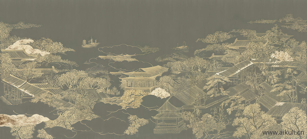 新中式FC水墨风 贴图 壁画