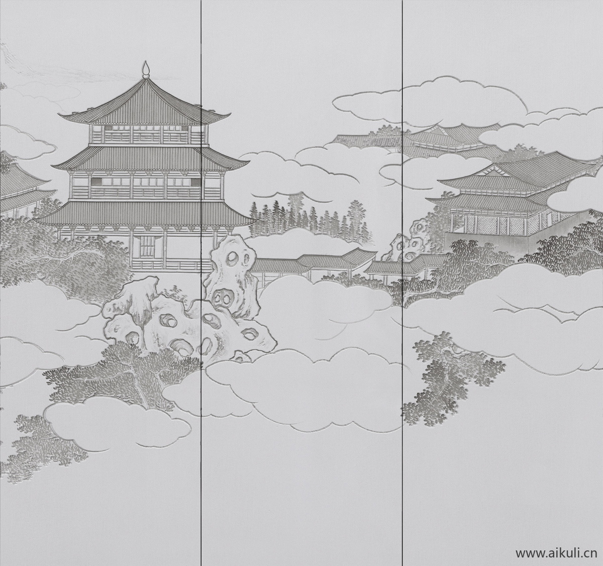 中式壁画JJ素雅贴图