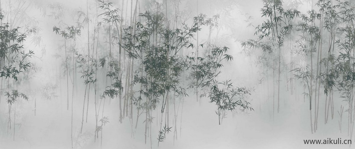 新中式竹子竹林壁画