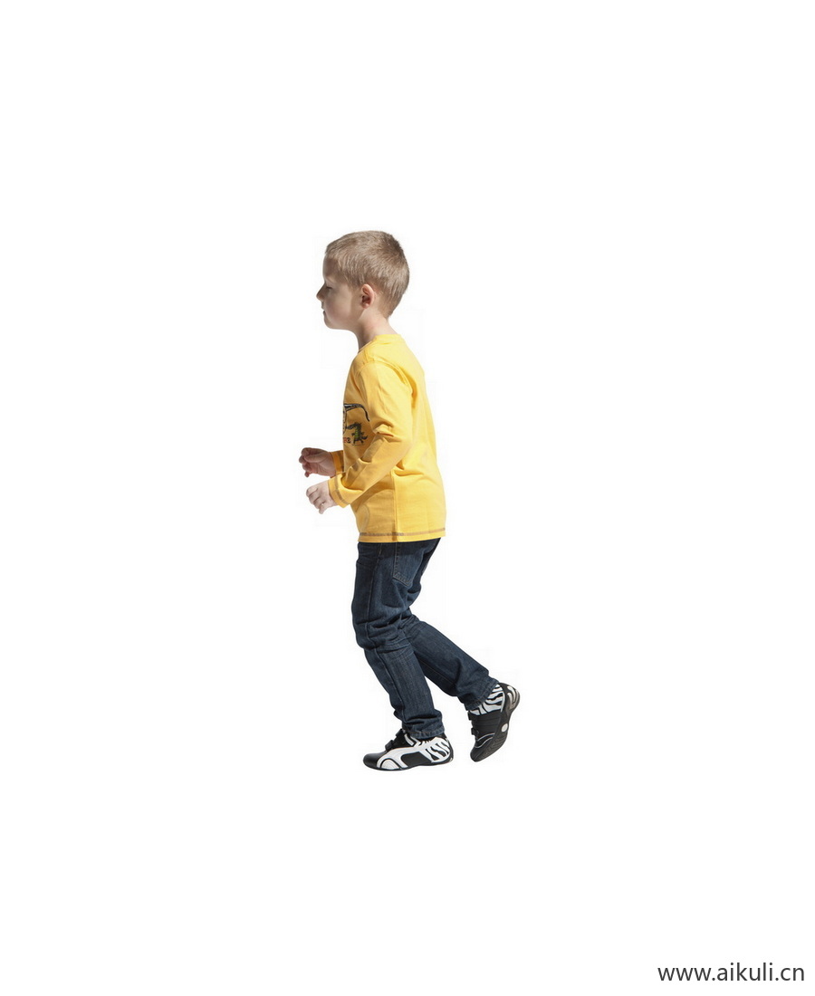 黄衣服小男孩C系列动作PNG