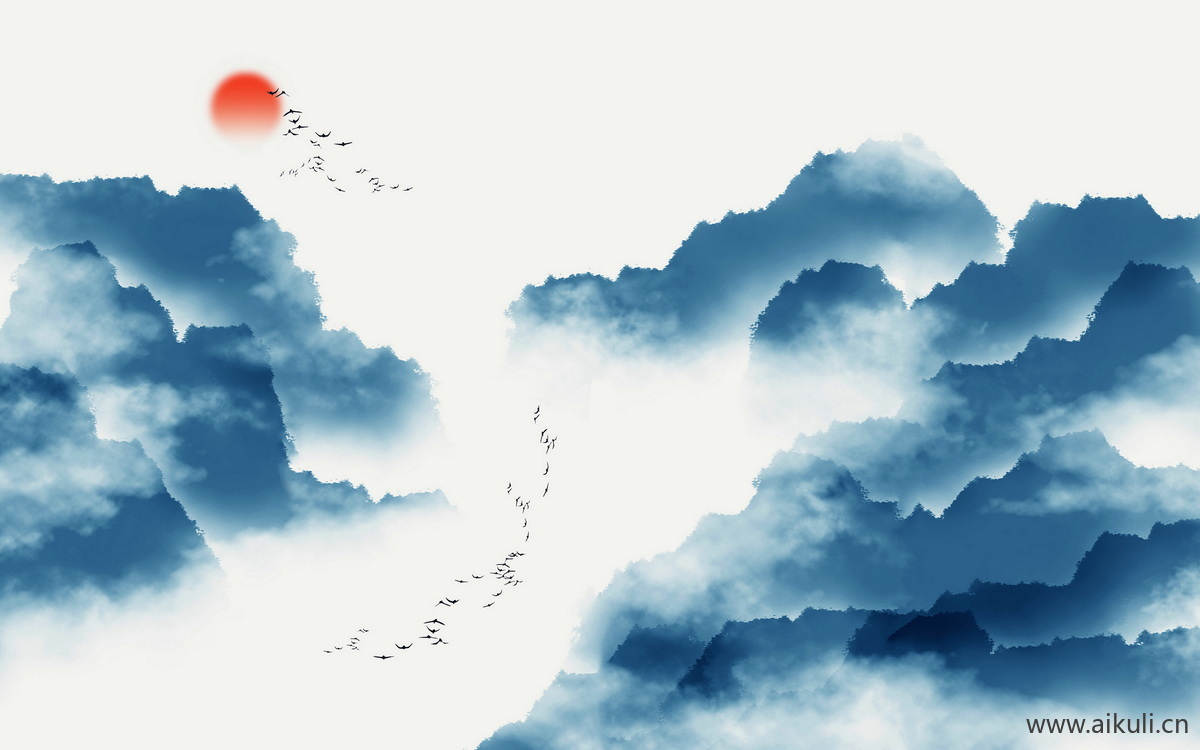新中式HF水墨风 贴图 壁画