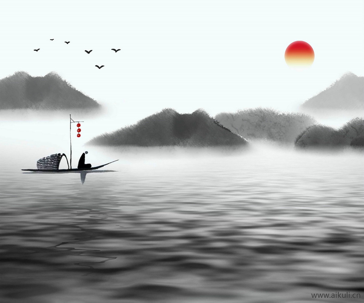 新中式FU水墨风 贴图 壁画