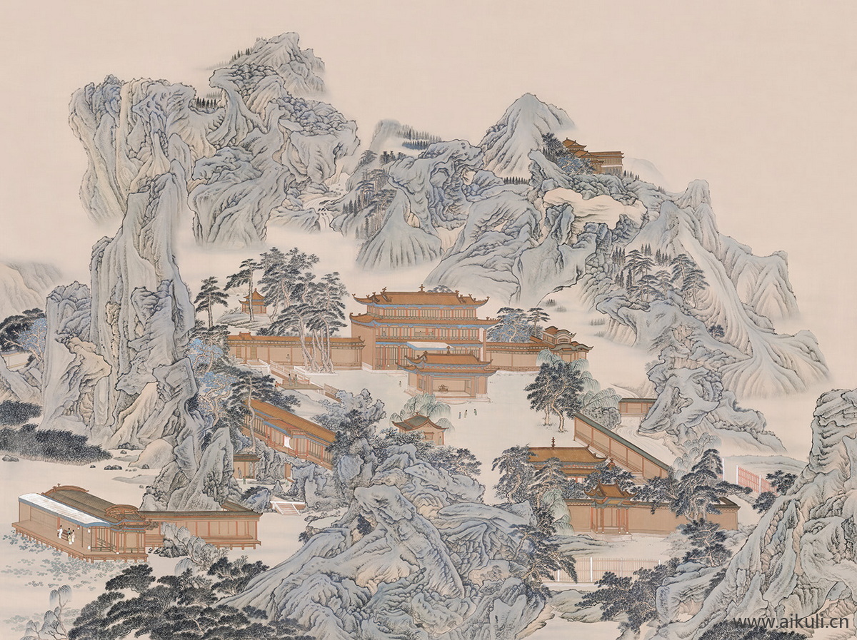 中式壁画FU素雅贴图