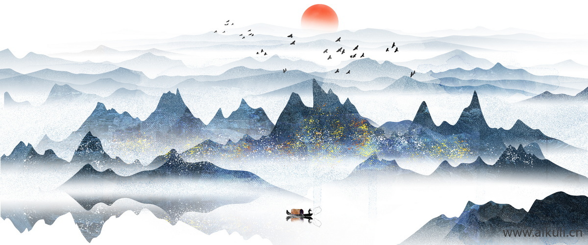 新中式DH水墨风 贴图 壁画