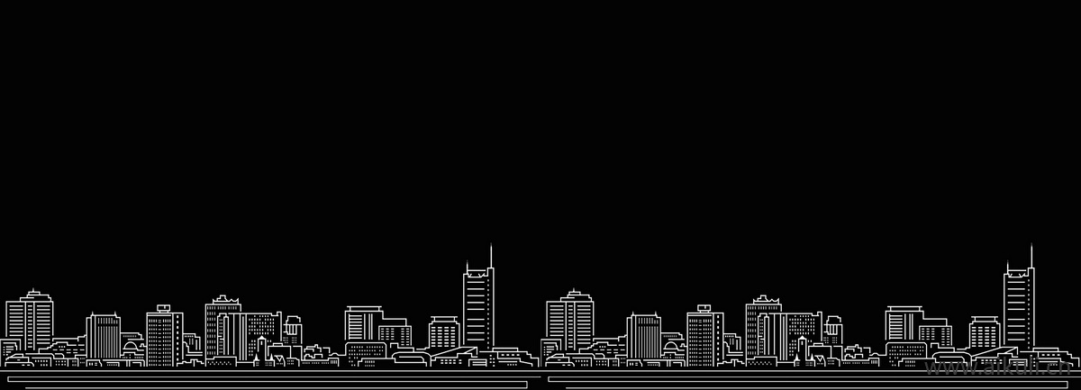 城市剪影M建筑、城市、城市像素、城市景观