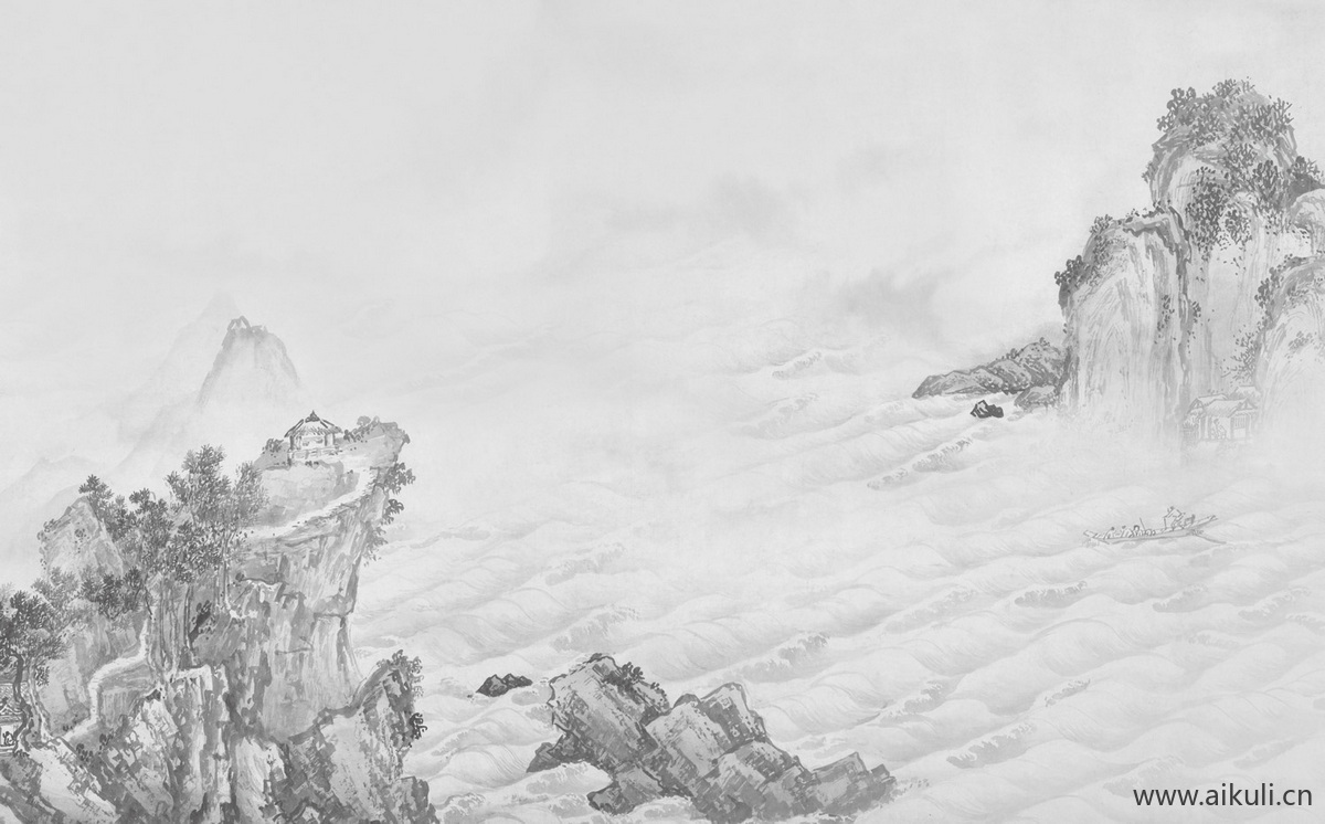新中式CQ水墨风 贴图 壁画