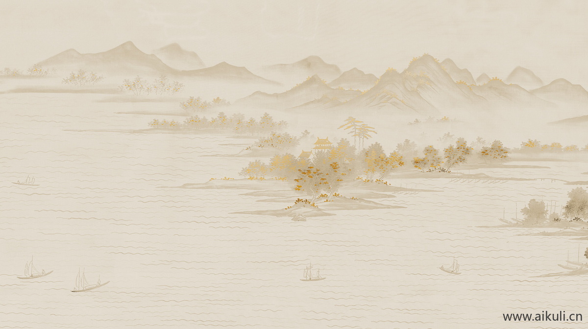 中式山水壁画H山景中国画