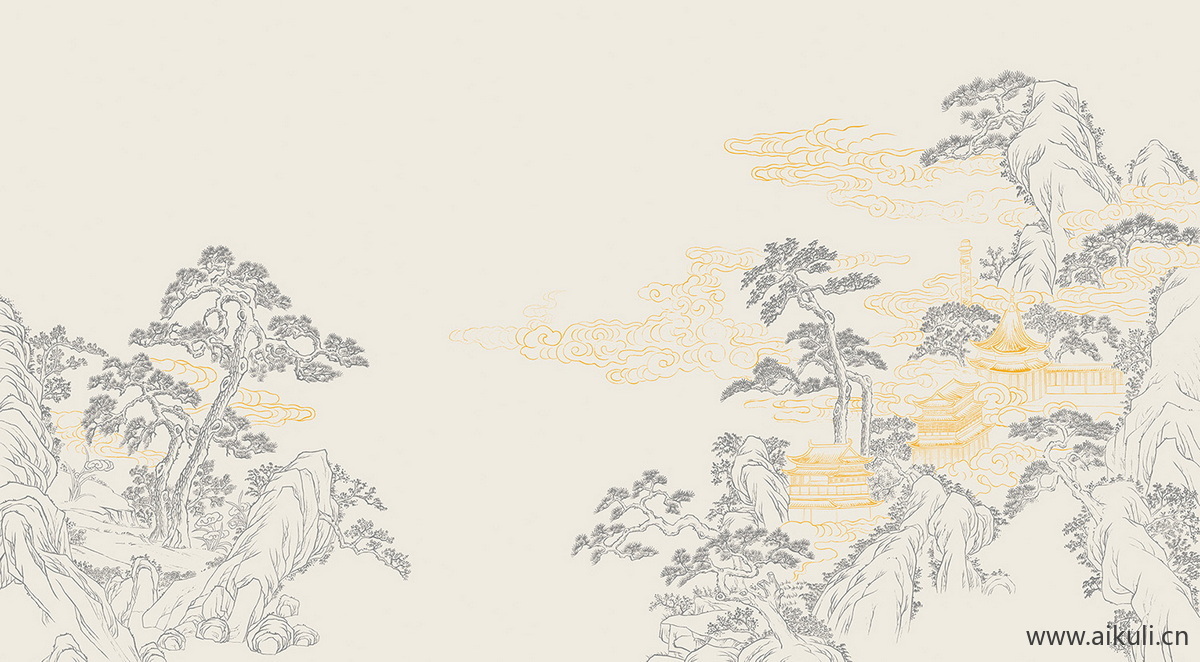 中式壁画FX素雅贴图