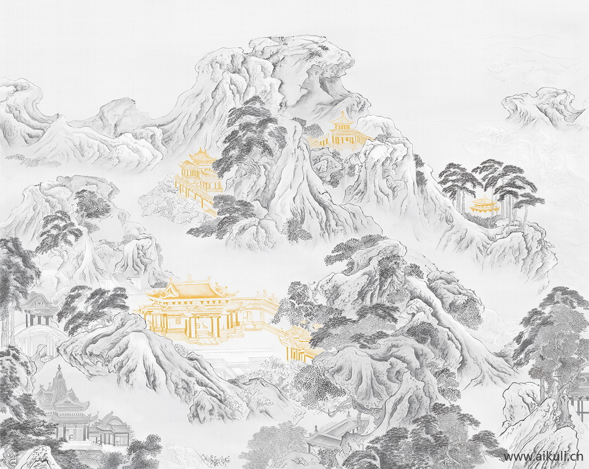 新中式EN水墨风 贴图 壁画