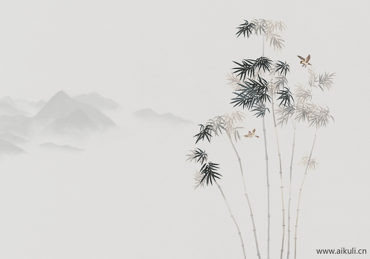 高清壁画贴图GI 鹤 荷 花鸟