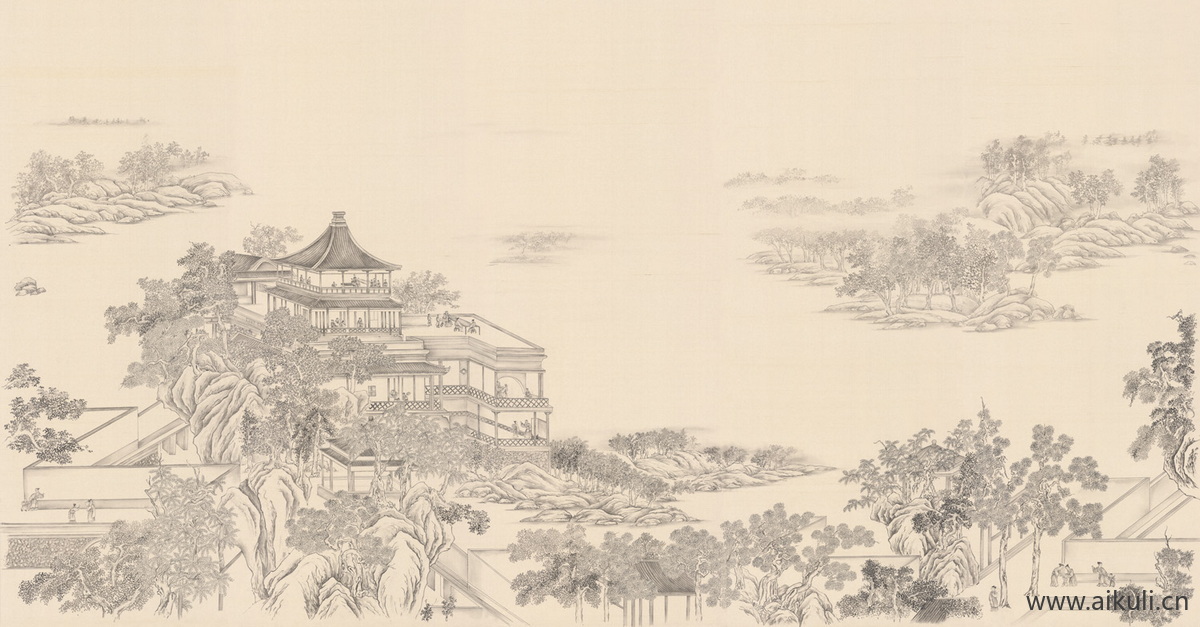 中式壁纸贴图 (3)