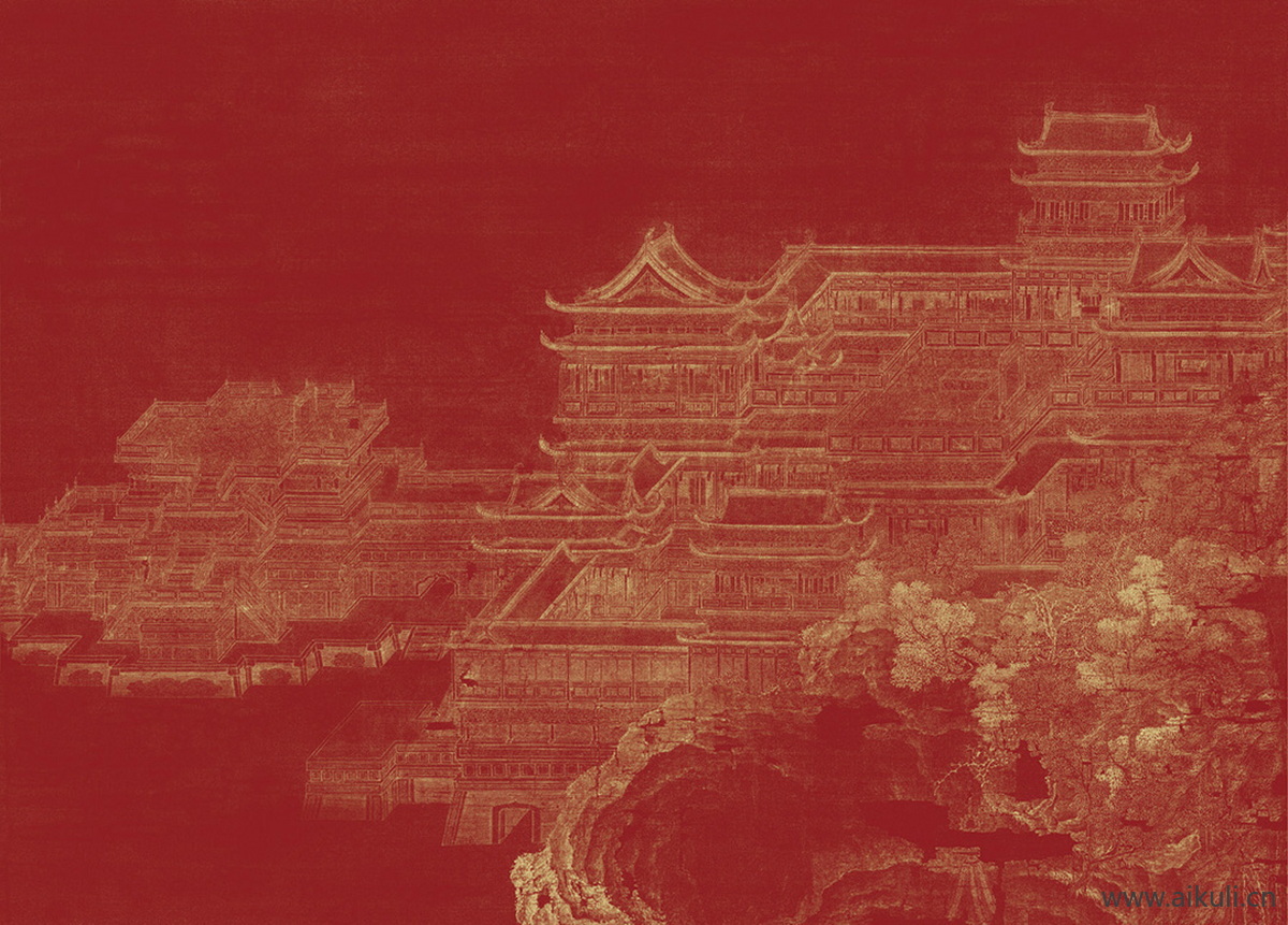 中式壁画Z素雅贴图