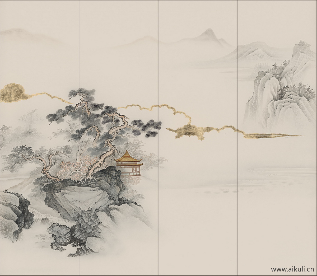 新中式DZ水墨风 贴图 壁画