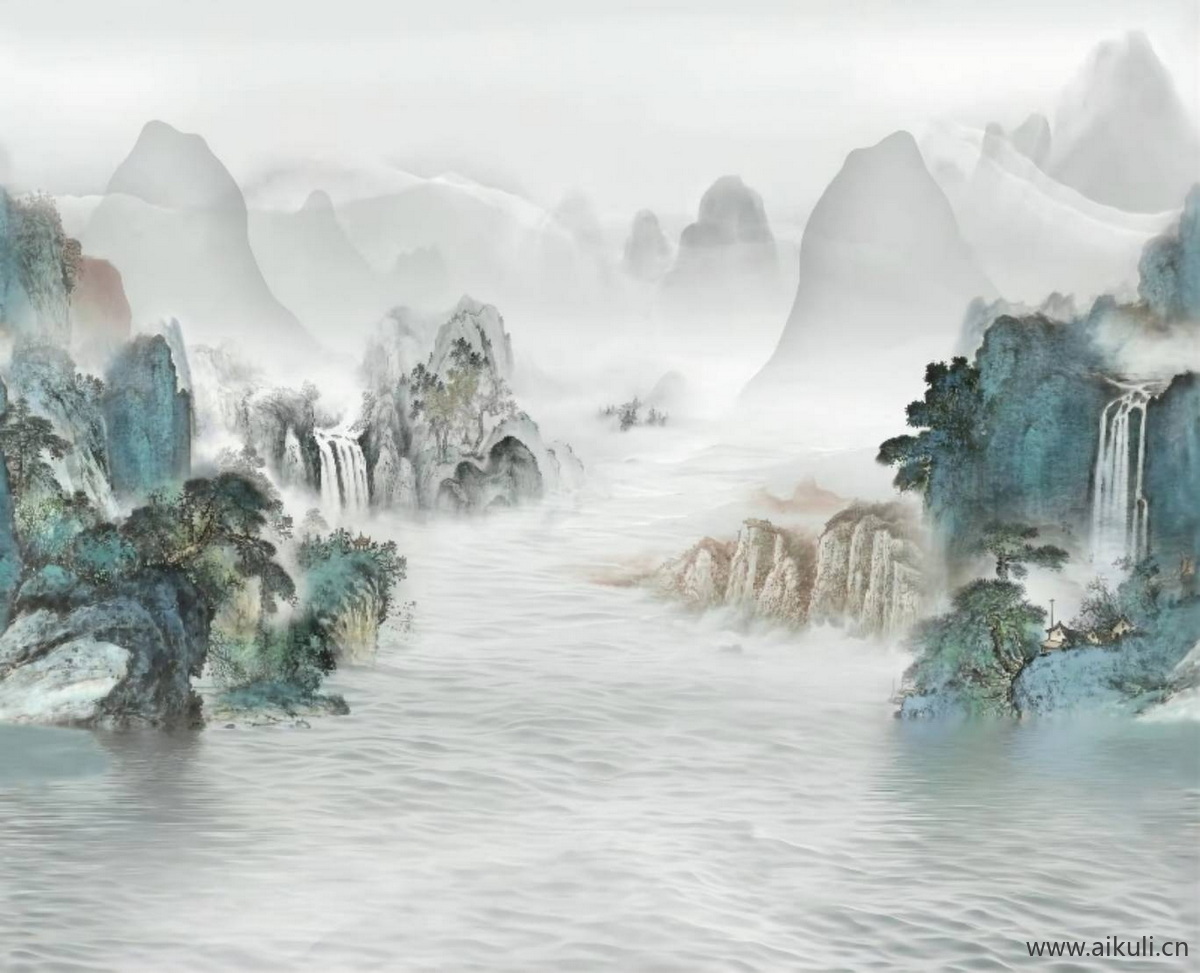山水壁画 (3)