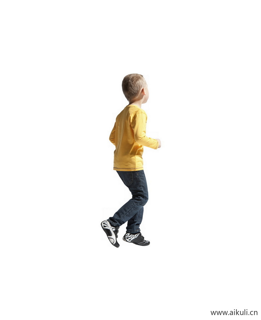 黄衣服小男孩A系列动作PNG