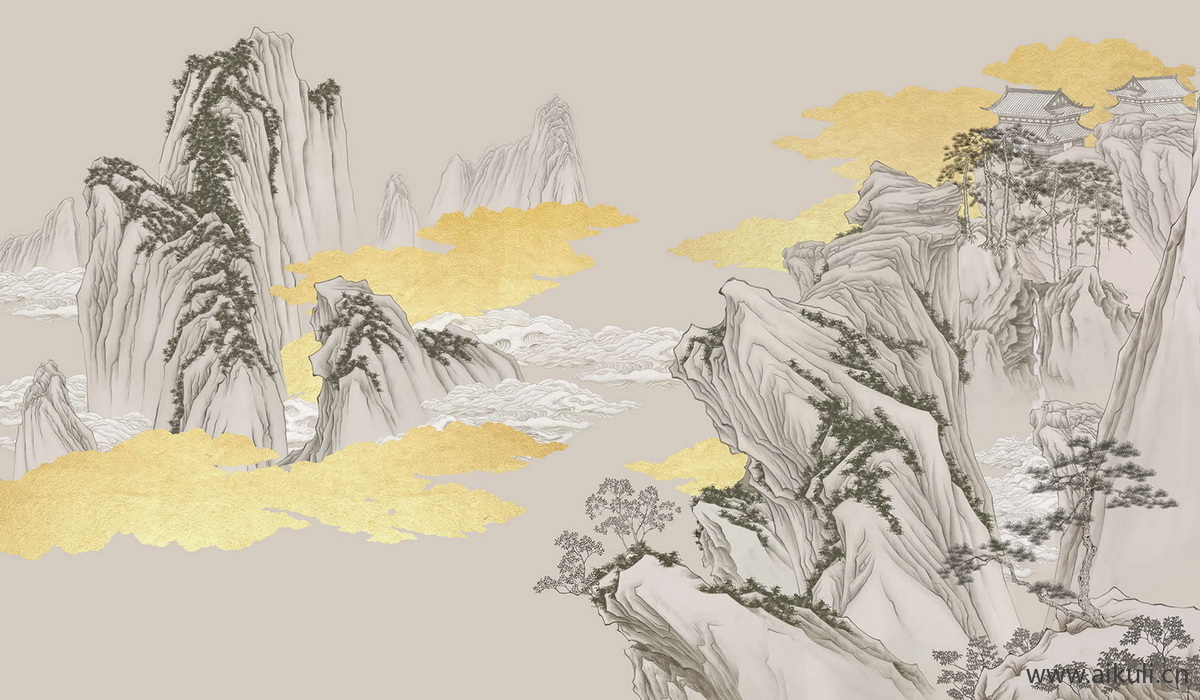 新中式X水墨风 贴图 壁画