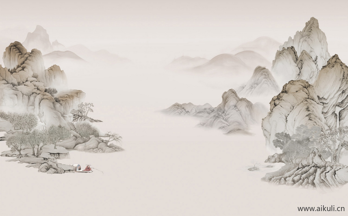新中式BU水墨风 贴图 壁画