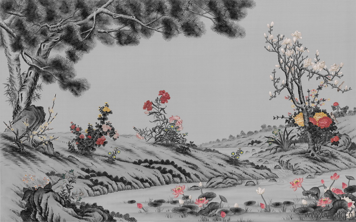 中式壁纸贴图 (8)