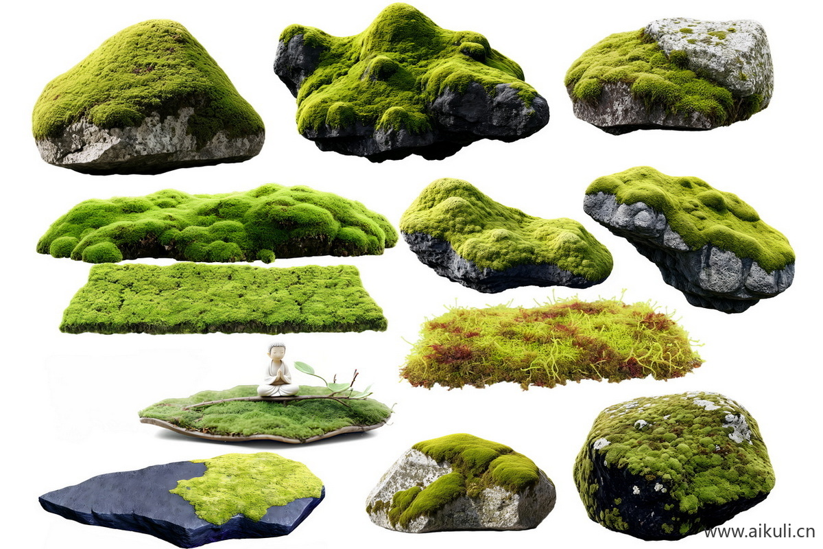 苔藓植物庭院室内景观青苔微景观盆景psd草皮