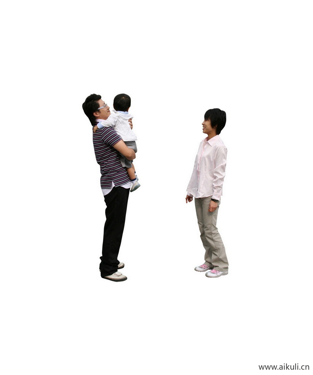 亚洲亲子家庭人物CB儿童父母PS人物素材