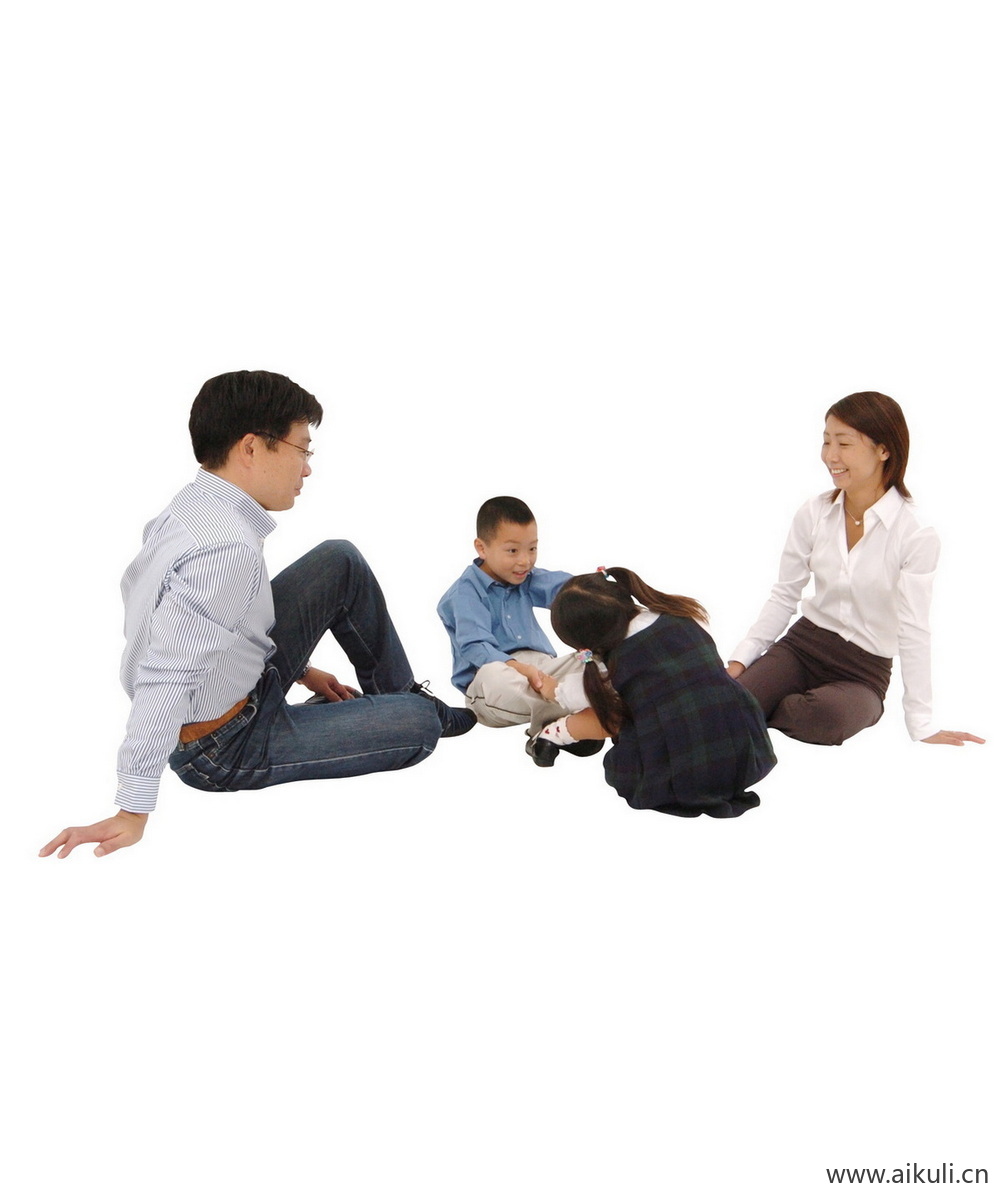 亚洲亲子家庭人物E儿童父母PS人物素材