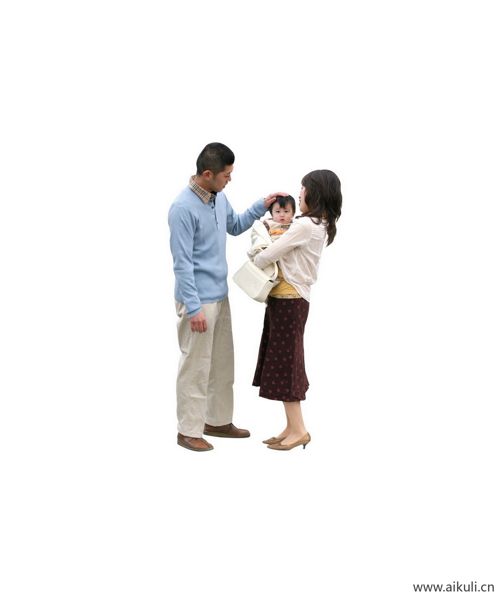 亚洲亲子人物BA儿童父母PSD素材