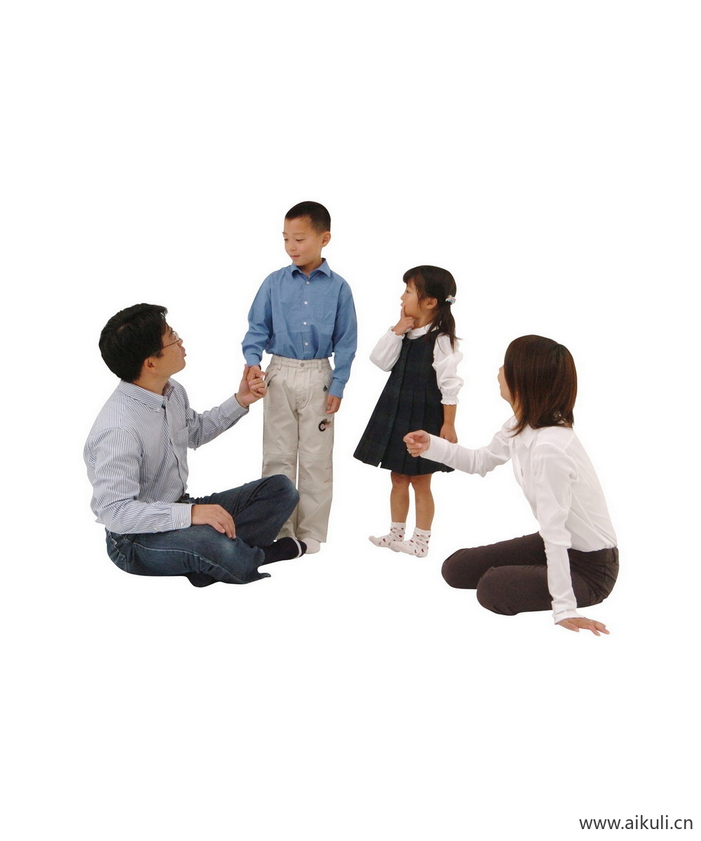 亚洲亲子家庭人物C儿童父母PS人物素材