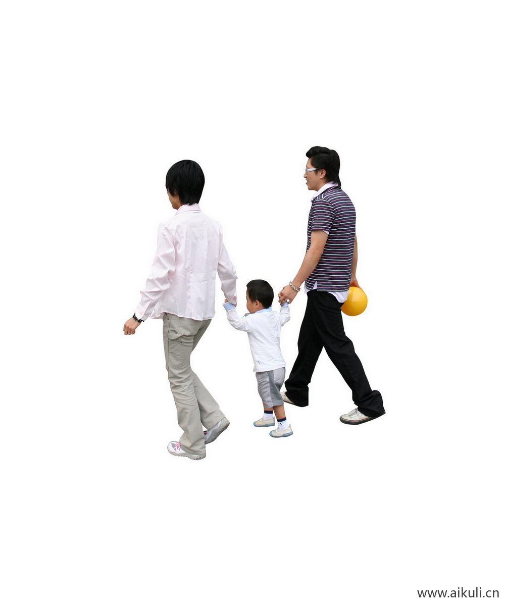 亚洲亲子家庭人物CD儿童父母PS人物素材