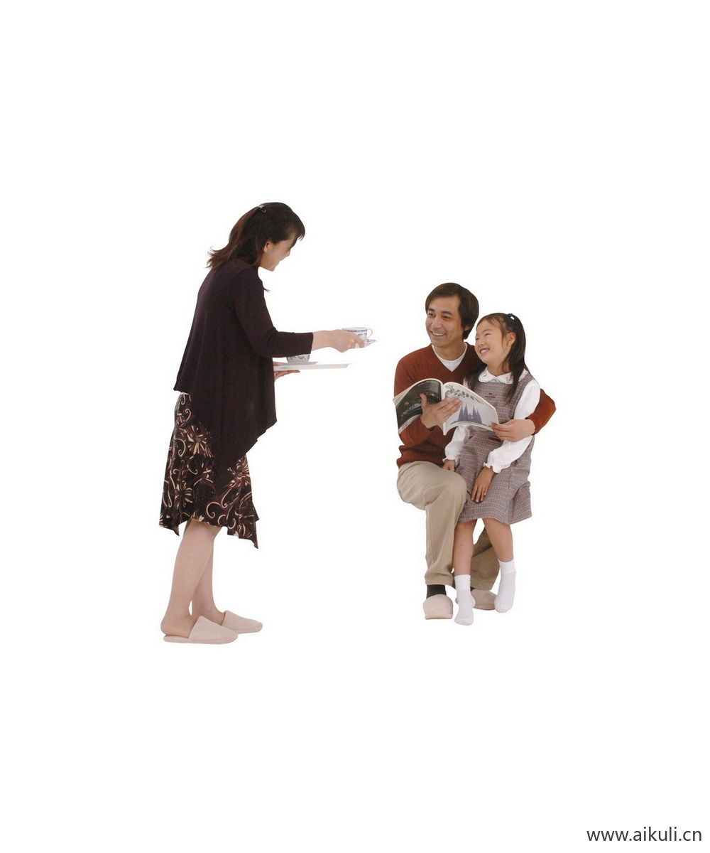 亚洲亲子家庭人物M儿童父母PS人物素材