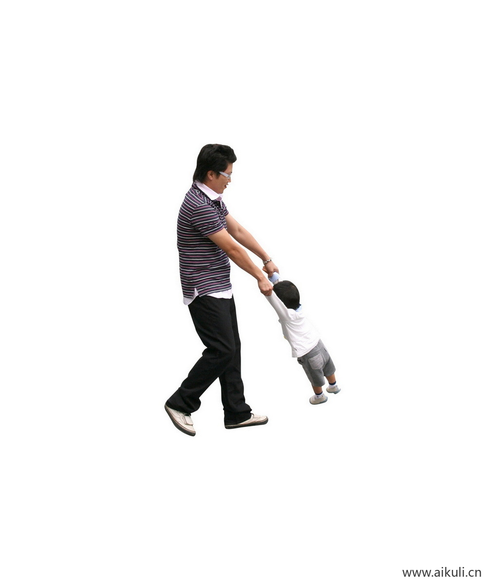 亚洲亲子家庭人物BW儿童父母PS人物素材