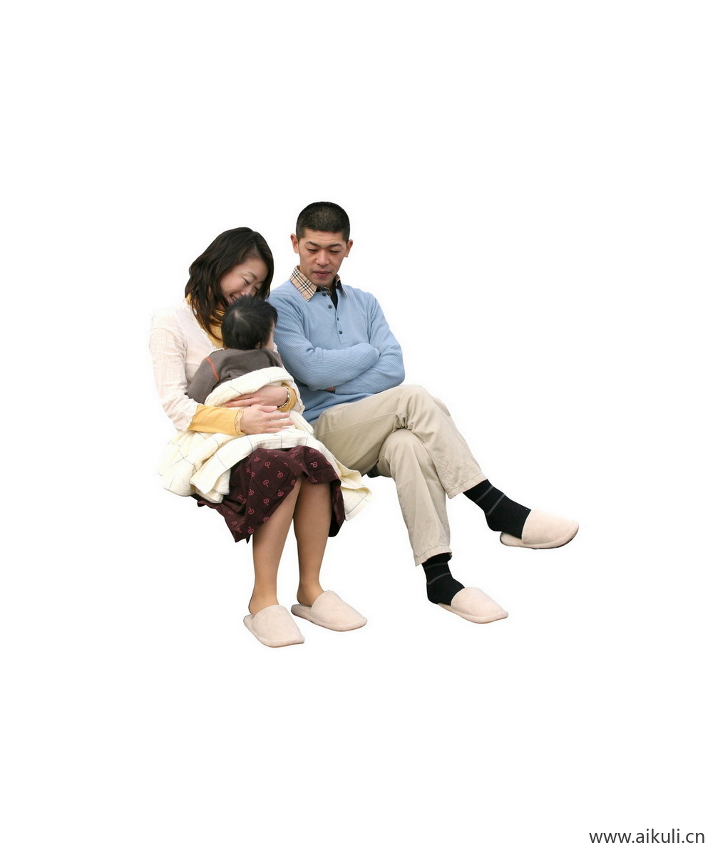 亚洲亲子人物BH儿童父母PSD素材