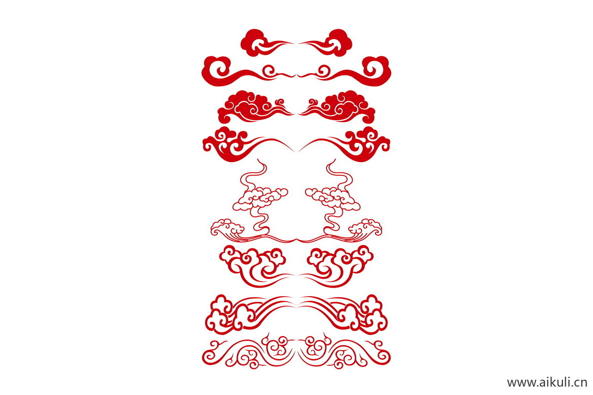 云装饰花纹云纹插画PNG素材