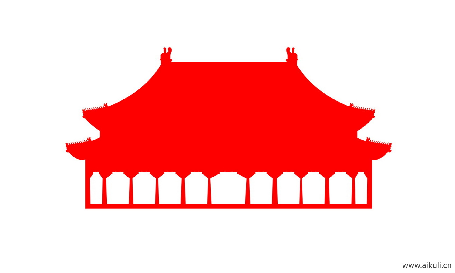 PSDX天安门剪影素材