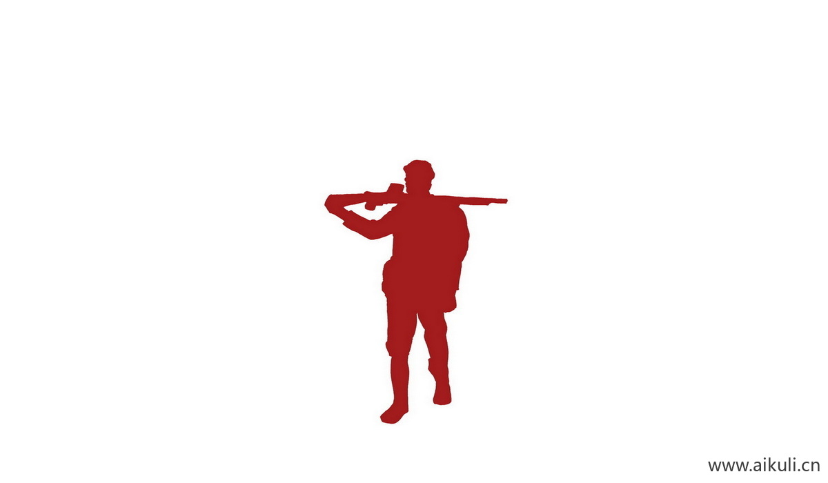 士兵战士B人物剪影元素PS