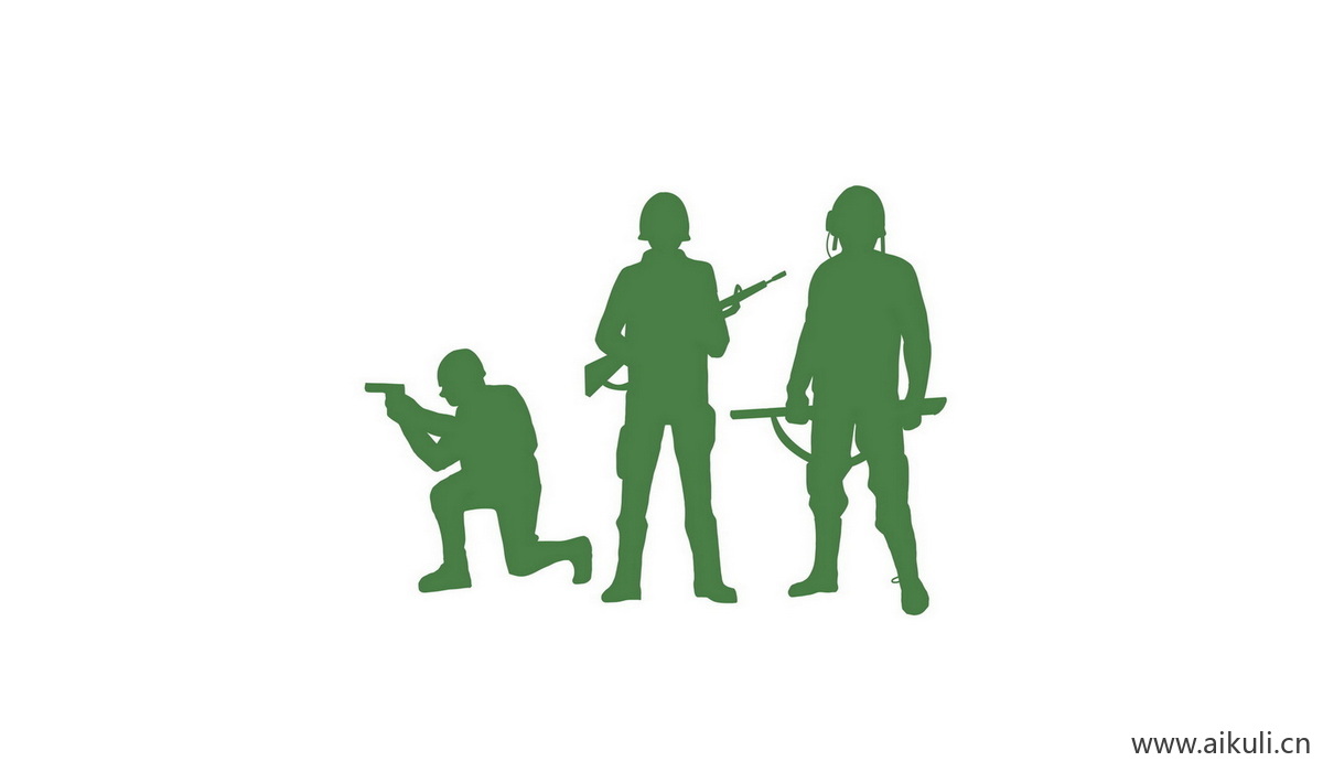 士兵军人战士剪影元素F剪影人PSD素材